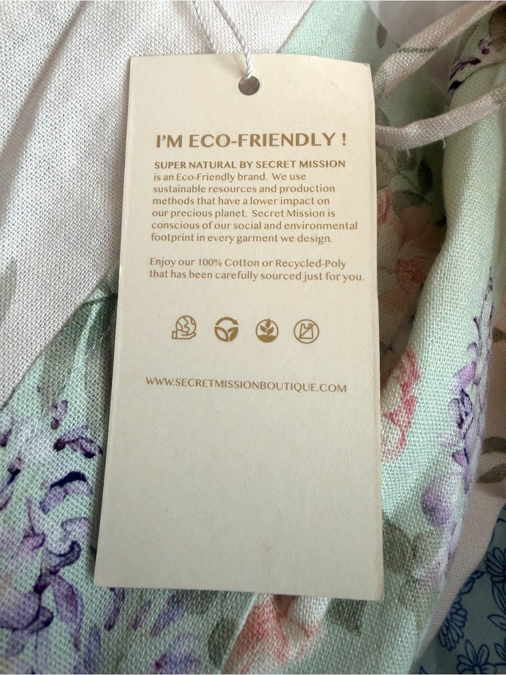 NWT Super Natural Sue Dress Pastel Floral Maxi Smocked Back Sz M $395 - Picture 6 of 6
